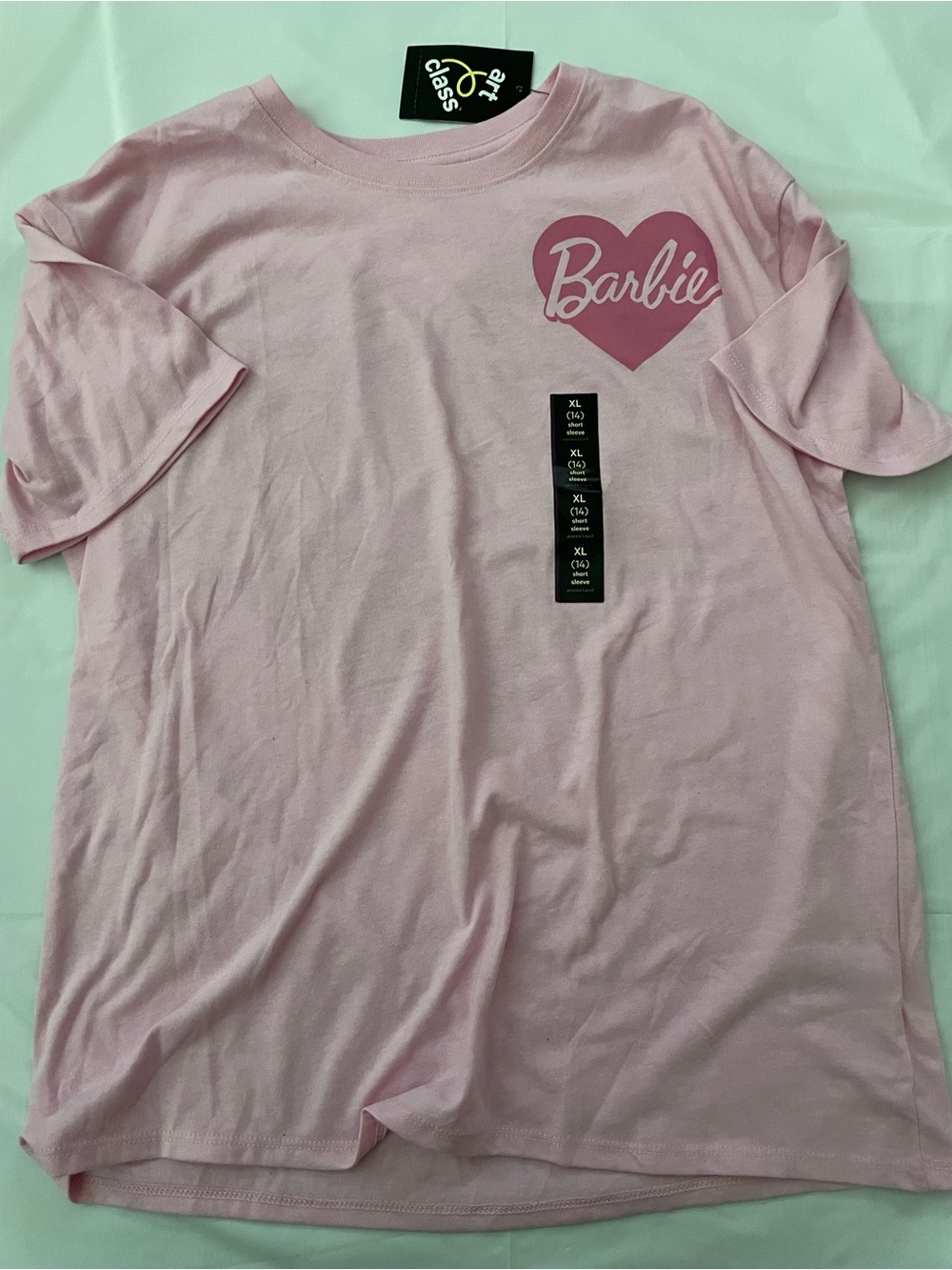 Barbie T-Shirt Girls size XL(14) pink NWT